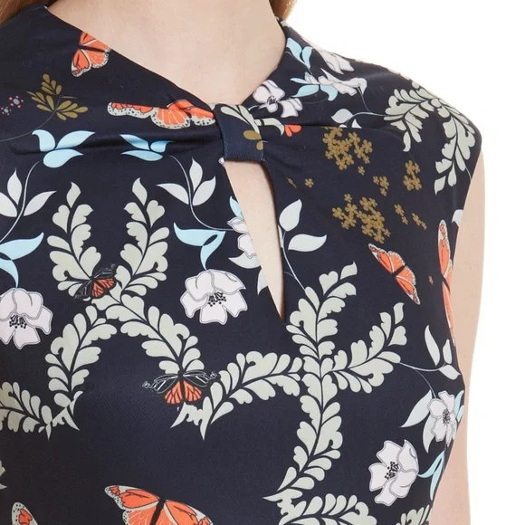 NWT $315 Ted Baker London Kiarra Kyoto Gardens Sheath Dress in size 0! - Picture 6 of 8